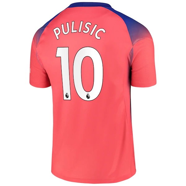 Camiseta Chelsea NO.10 Pulisic Replica Tercera Ropa 2020/21 Naranja